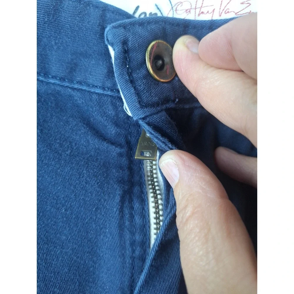 Vans Customade Anthony Van Engelen AVE Chino Pants Mens 32x29 Navy Blue Straight - Picture 7 of 11